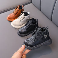 Winter Kids Snow Boots Plush Warm Little Girl Shoes Non-slip Boys Sneakers Thicken Children Leather Cotton Boots STP059