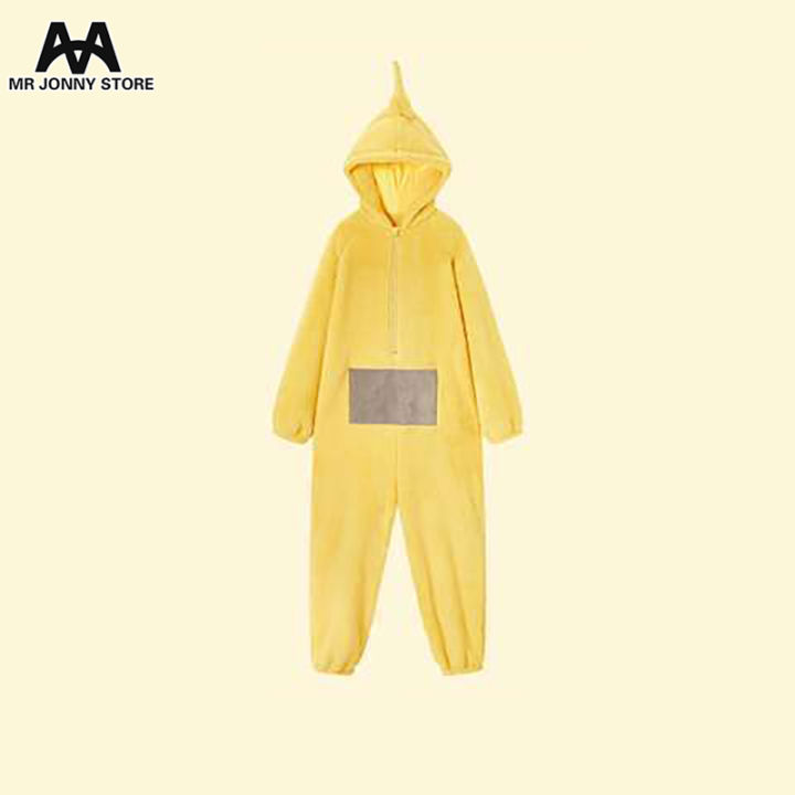 top-mj-cartoon-teletubbies-winter-style-thickened-coral-fleece-one-piece-pajamas-home-service-couples-men-and-women