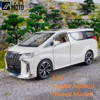 รถโตโยต้าโมเดล Alphard รถของเล่นดึงกลับเฉื่อยสำหรับเด็กผู้ชายรถของเล่นรถของขวัญสำหรับเด็กขนาด1/32