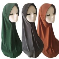 【YF】 17Color Ramadan Muslim Women One Piece Amira Khimar Full Cover Wrap Hijab Niquabs Eid Prayer Turban Shawls Burqa