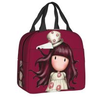 ◎▬☑ Gorjuss Santoro Insulated Lunch Bag for Work School Girl Cartoon Doll Resuable Thermal Cooler Bento Box Women Children