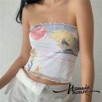 COD Hannie-Women´s Floral Printed Backless Off Shoulder Tank Tops