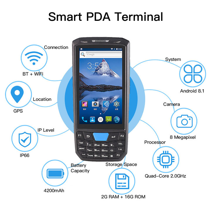 android-8-1-pda-handheld-pos-terminal-honey-well-1d-2d-qr-barcode-scanner-data-collector-inventory-machine-4g-wifi-bt-mobile-computer-with-4-5-inch-touchscreen-8mp-camera-gps-for-warehouse-inventory-l