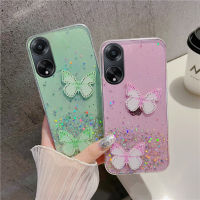 เคสสำหรับ OPPO A98 5G,เคสโทรศัพท์แฟชั่นหรูหราระยิบระยับระยิบระยับระยิบระยับระยิบระยับระยิบระยับระยิบระยับระยิบระยับดีไซน์รูปผีเสื้อประดับพลอยเทียมสวยเคสซิลิโคนนิ่มกันกระแทกฝาครอบด้านหลัง