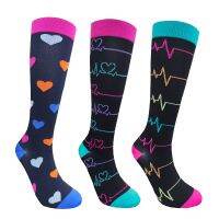 Compression Socks Women Nurse Medical Cycling ONE Pair Medical Nursing Women Sports Pressure Sock Bicycle Running Gradient