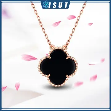 Lucky Four-leaf Charm Necklace Blackrose