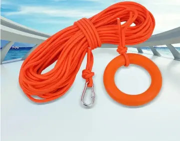 QHY 20MM Rock Climbing Rope High Strength Safety Rope With Hooks Escape  Rope Fire Rescue Parachute Rope Climbing Rappelling Rope (Color : Orange