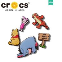 Jibbitz cross charms หัวเข็มขัด ลายการ์ตูนหมีพูห์ อุปกรณ์เสริม สําหรับรองเท้า DIY