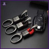 Y-MOTORS 1ชิ้นพวงกุญแจหนัง Keyfob ห่วงโซ่ห่วงพวงกุญแจที่ใส่กุญแจรถหัวเข็มขัดทอมือ1ชิ้น