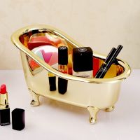 ●✟☑ High Grade Accessories Bathroom Mini Bathtub White Soap Storage Box Toothbrush Toothpaste Induction Box Snack Storage Box D5