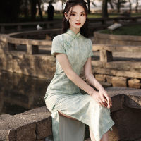 Yourqipao จีนปรับปรุง Cheongsam ผู้หญิงฤดูร้อนชีฟองเด็กสาวชุด Tradtional Hanfu Tang ชุด Kimono ชุดราตรี