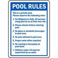 LoMall Pool Rules ป้ายเตือนป้ายความปลอดภัยป้ายอันตรายป้ายดีบุก X