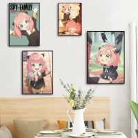 □﹍ อะนิเมะ SPY X FAMILY น่ารัก Anya Forger โปสเตอร์ Wall Art ภาพจิตรกรรมฝาผนัง Home Girl Room Kawaii Decor ภาพวาดผ้าใบภาพพิมพ์งานศิลปะ