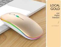 JOMAA RGB เมาส์บลูทูธเมาส์แบบชาร์จไฟได้สำหรับแล็ปท็อป iPad Macbook คอมพิวเตอร์เมาส์ LED Backlit Ergonomic Mice