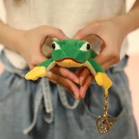 【ของเล่นตุ๊กตา】 12cm Cute Frog Plush Toy Pendant Soft Cartoon Big Eyes Frog Stuffed Animal Doll Kids Bag Keychain Toys Children Birthday Gift ！