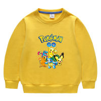 Pokémons 2-9ปีฤดูใบไม้ผลิและฤดูใบไม้ร่วงเสื้อผ้าเด็กแขนยาวกีฬา Hooded เสื้อกันหนาวเด็กเสื้อกันหนาวสำหรับชายหญิง100% ผ้าฝ้ายรอบคอ