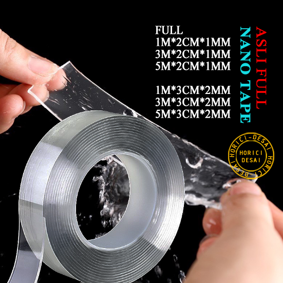 ASLI FULL HORICI NANO DOUBLE SIDED TAPE TRANSPARAN / IVY GRIP TAPE