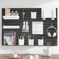 Punch Free Pegboard DIY Wall Shelf Home Wall Decorate Hole Plate Free Placement No Punching Storage Tray Box Pegboard Tool Wall