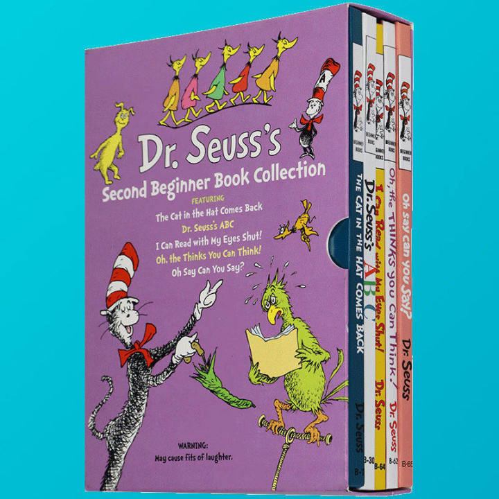 dr-seussภาษาอังกฤษoriginalสมุดวาดภาพระบายสีสำหรับเด็กdr-seuss-2ndหนังสือเริ่มต้นแมวในหมวกสูง