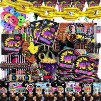 ✐✱ Back To The 90S Hip Hop Graffiti Brick Wall Retro Radio Fashion Birthday Party Supplies Plates Cups Napkins Tablecloth Balloons