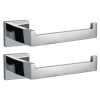 SUS 304 Bathroom Toilet Paper Holder Wall Mount 2-pack, Polished Stainless Steel Toilet Paper Holders Without Cover