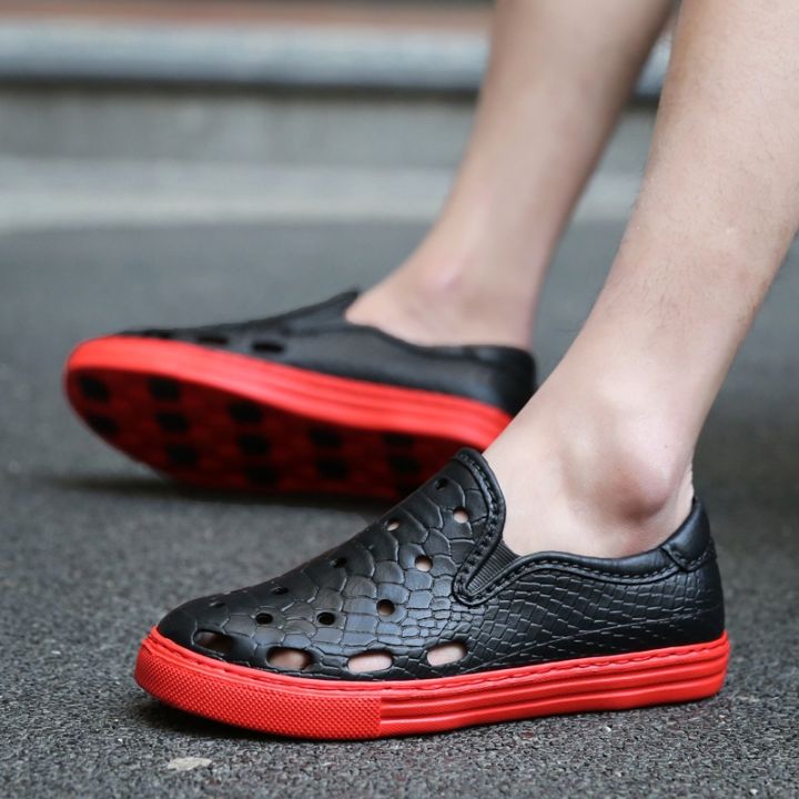 ขายดีที่สุด-ioztt2023-wear-drag-with-outdoor-beach-shoes-men-leisure-slippers-thick-soles-non-sandals