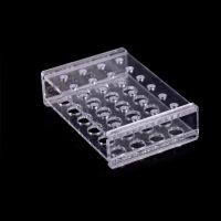 24 Holes Plastic Test Tube Rack 1.5ml Clear Centrifuge Test Tube Test Tube Holder 11mm Dia School Lab Equipment