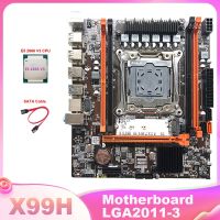 1 Set Computer Motherboard X99H Motherboard Accessories with E5 2666V3 CPU+SATA Cable Support Xeon E5 2678 2666 V3 Series CPU