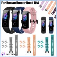 JXFTKM อ่อนนุ่ม กีฬา สร้อยข้อมือ ซิลิโคน สายสำรอง สายนาฬิกา For Honor Band 5 4