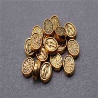 【CW】♣  Catholic Mary Large Hole Beads Rosary Medal Bead Jewelry.