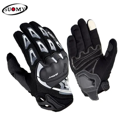 SUOMY Gloves Breathable Summer Motorcycle Gloves Shockproof Full Finger Cycling Guantes Moto Luvas Motocross Motorbike Gloves