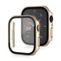 กรอบ2อิน1ชิ้นกันน้ำ + ชุดเคสสำหรับ Apple Watch ป้องกันกระจกเทมเปอร์8/7 45มม.