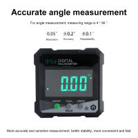 IP54 4*90 ° Digital LCD Angle Finder ดิจิตอล Inclinometer 360 ° การวัดการหมุนสำหรับงานไม้ช่างไม้อาคารรถยนต์