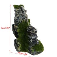 Resin Mountain View Fish Tank Cave Moss Bridge Decor Aquarium Rockery Ornament