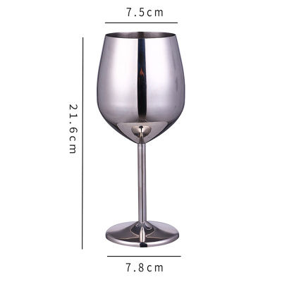 JIANG แก้วค็อกเทลชั้นเดียวเคลือบทองแดงสแตนเลส304ขนาด500มล. แก้วไวน์แชมเปญแก้วอุปกรณ์ปาร์ตี้ของบ้าน