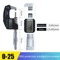 0-25-50-75-100mm IP65 Protection level Digital Outside Micrometer Electronic Micrometer Gauge 0.001mm Accurate Measuring Tools
