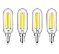 แพ็ค4 E12ฐานหลอดไฟ LED T25 4W หลอดไฟสกรูเอดิสันแสง3000K สีวอร์มไวท์5000K แสงกลางวัน50W Equivalent110v 220V