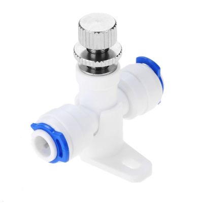 Reverse Osmosis 1/4 quot; Hose RO Water Flow Adjust Valve Regulator Waterflow Control Valve Connector Fitting Water Speed Contr