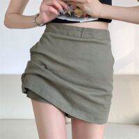 ℡☾ Pure Cotton Versatile A-Line Skirt With Shorts Inside 43576