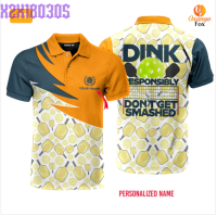 Dink Responsibly Dont Get Smashed  Pickleball Polo Shirt For Men FPM1073