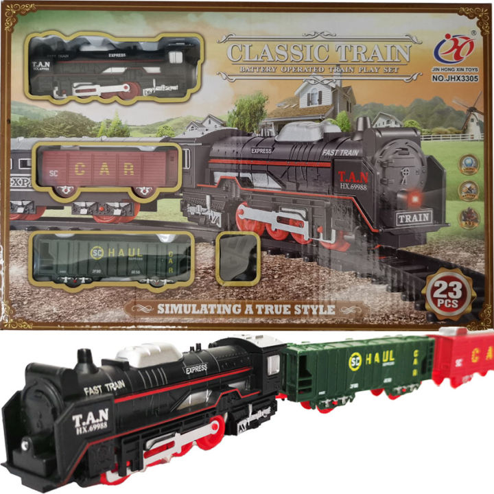 cfdtoy-รถไฟของเล่น-รถไฟ-รางรถไฟ-รถไฟวิ่งราง-ใส่ถ่าน-jhx3305