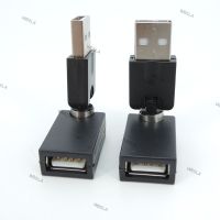 Flexible Twist Angle 360 Degree Rotating USB A 2.0 male to female Adapter connector Converter for cable extension W6TH