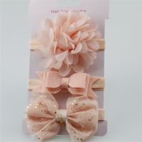 on sale 3pcs new baby girl boy elastic flower headband children skinny stretchy Bowknot elastic hair Band