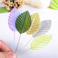 【cw】 30pcs Silk Leaves ArtificialLeaves Bouquet WeddingDecoration Fake Floral Accessoriesscrapbooking