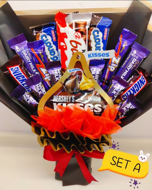 New Arrived ~ FLOWER CHOCOLATE BOUQUETS KISSES KITKAT SURPRISE