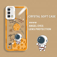 เคส A74 F19สำหรับ OPPO A95 F19s A74 4G A94 A92 A9 A11 Reno 6 Lite เคส Reno5นักบินอวกาศทึ่คลุมโทรศัพท์ใสป้องกันเลนส์กล้องนิ่มฝาครอบหลังซิลิโคน