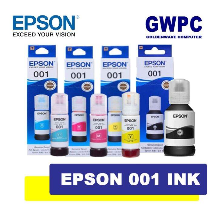 Epson 001 C13T03Y Ink Bottle for L4150 / L4160 / L6160 / L6170 / 6190(No box) Lazada PH