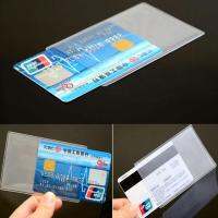 Dropshipping 10ชิ้น/ล็อตโปร่งใส PVC กระเป๋าใส่บัตรเครดิตปกป้องบัตรประจำตัวเคสแบบทางการกล่องป้องกันเครดิตแพคเกจธนาคาร