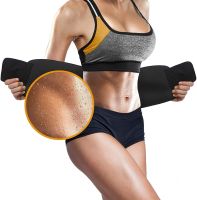 【CW】 Waist Trimmer Slimming Belt Sweat Wrap Tummy Toner Low Back and Lumbar Support with Sauna Suit Effect Abdominal Trainer