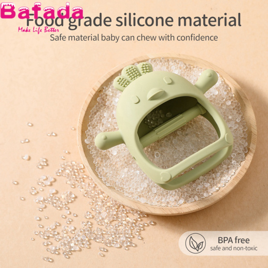 Bafada găng tay 3d chick baby gặm nướu silicone đồ chơi làm dịu em bé gậy - ảnh sản phẩm 1